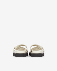 Bydlee Drape sandals in leather - Oyster Grey