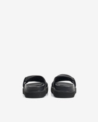 Bydlee Drape sandals in leather - Black
