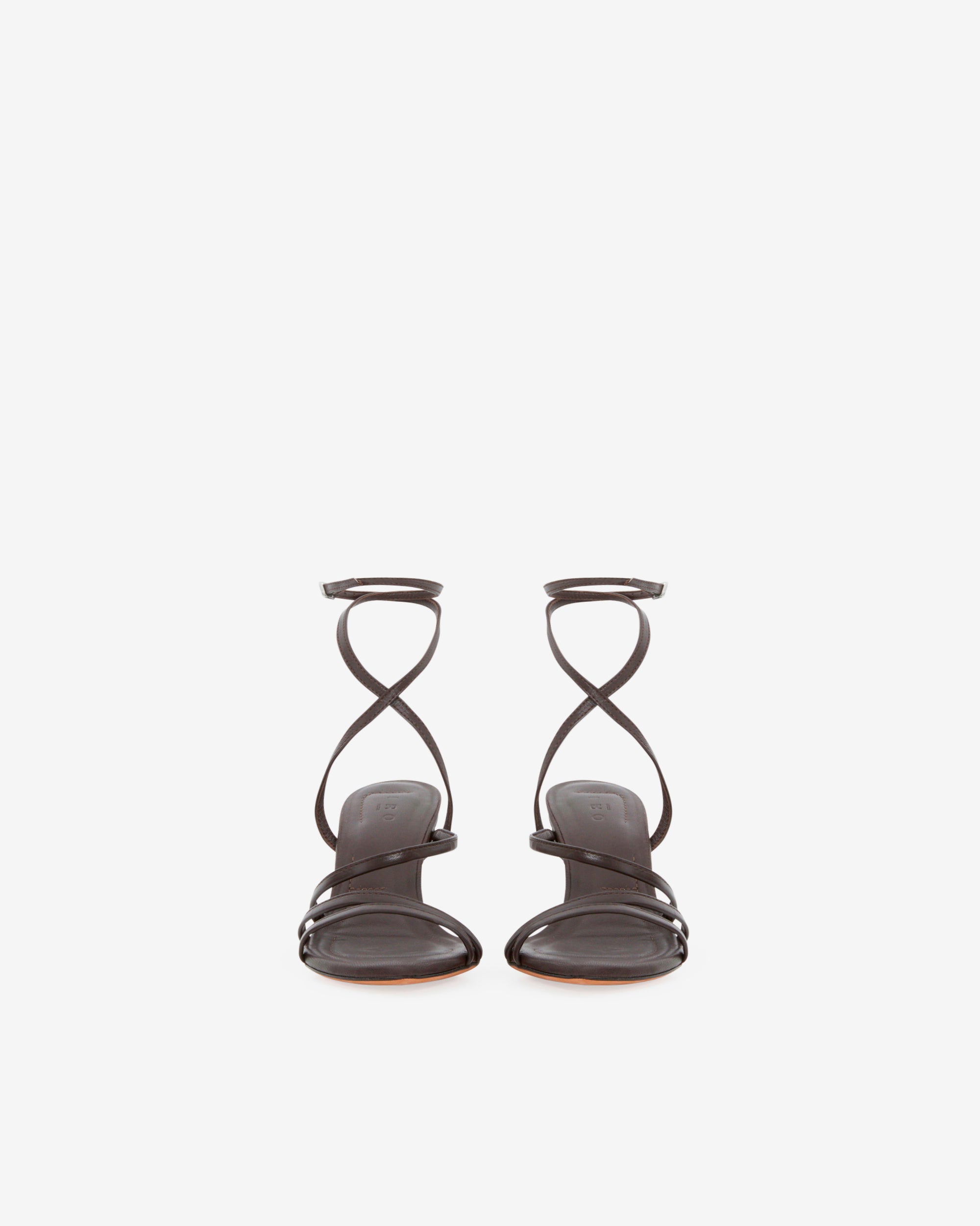 Ido Strap sandals in leather - Cocoa