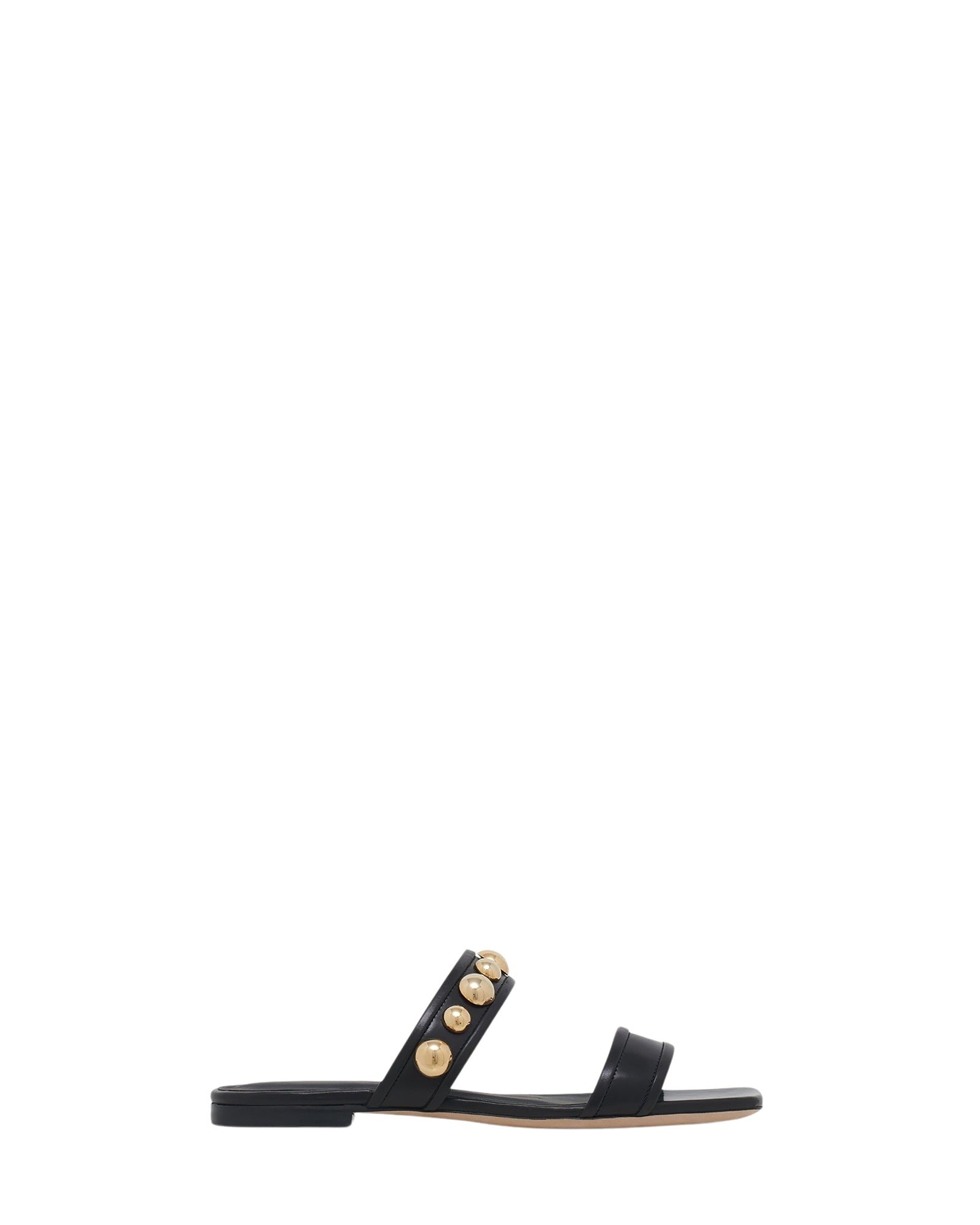 Thulite sandals in leather - Black