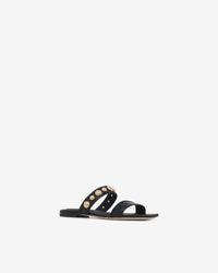 Thulite sandals in leather - Black
