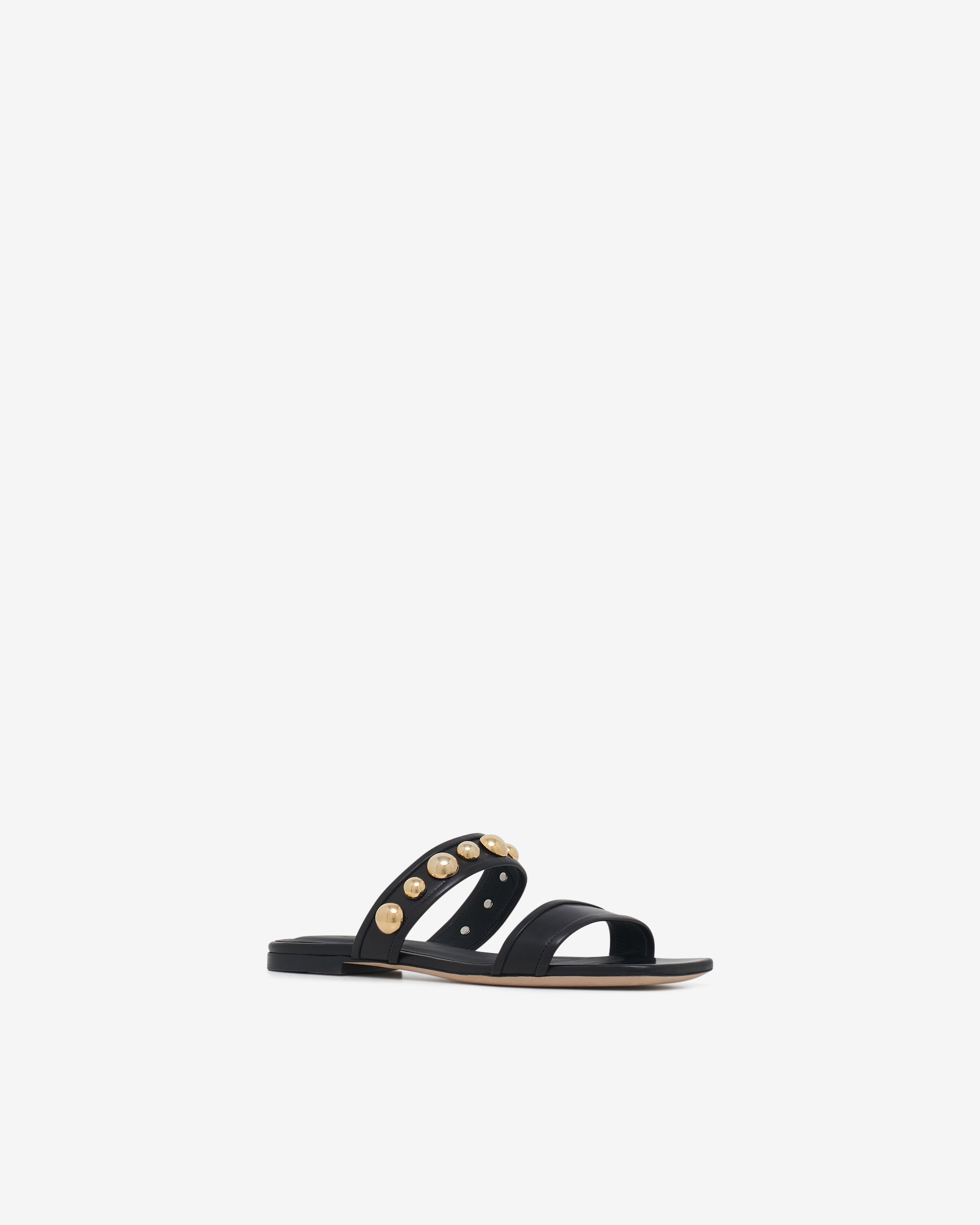 Thulite sandals in leather - Black