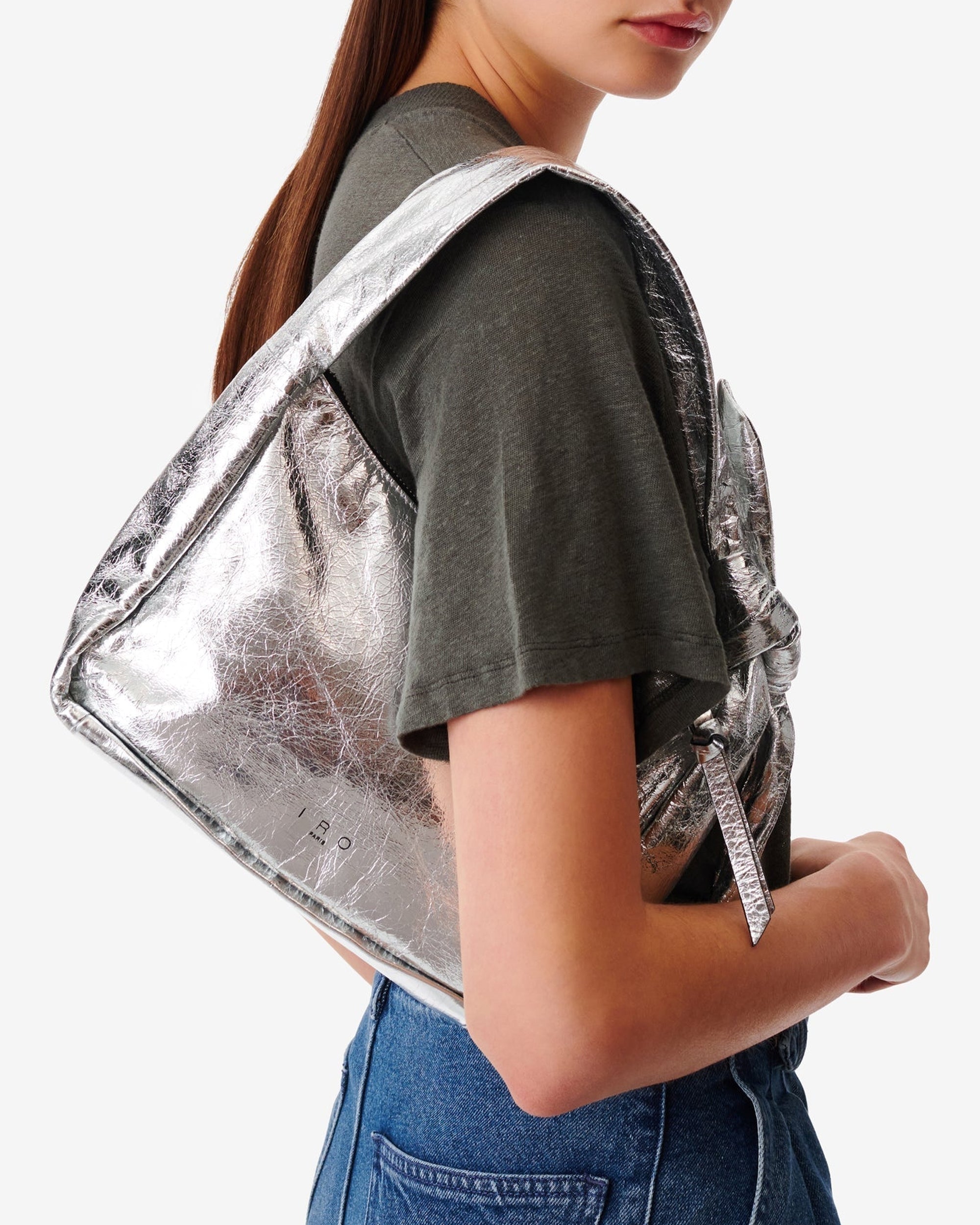 Noue leather bag - Silver
