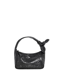 Noue Wrinkle leather clutch bag - Black