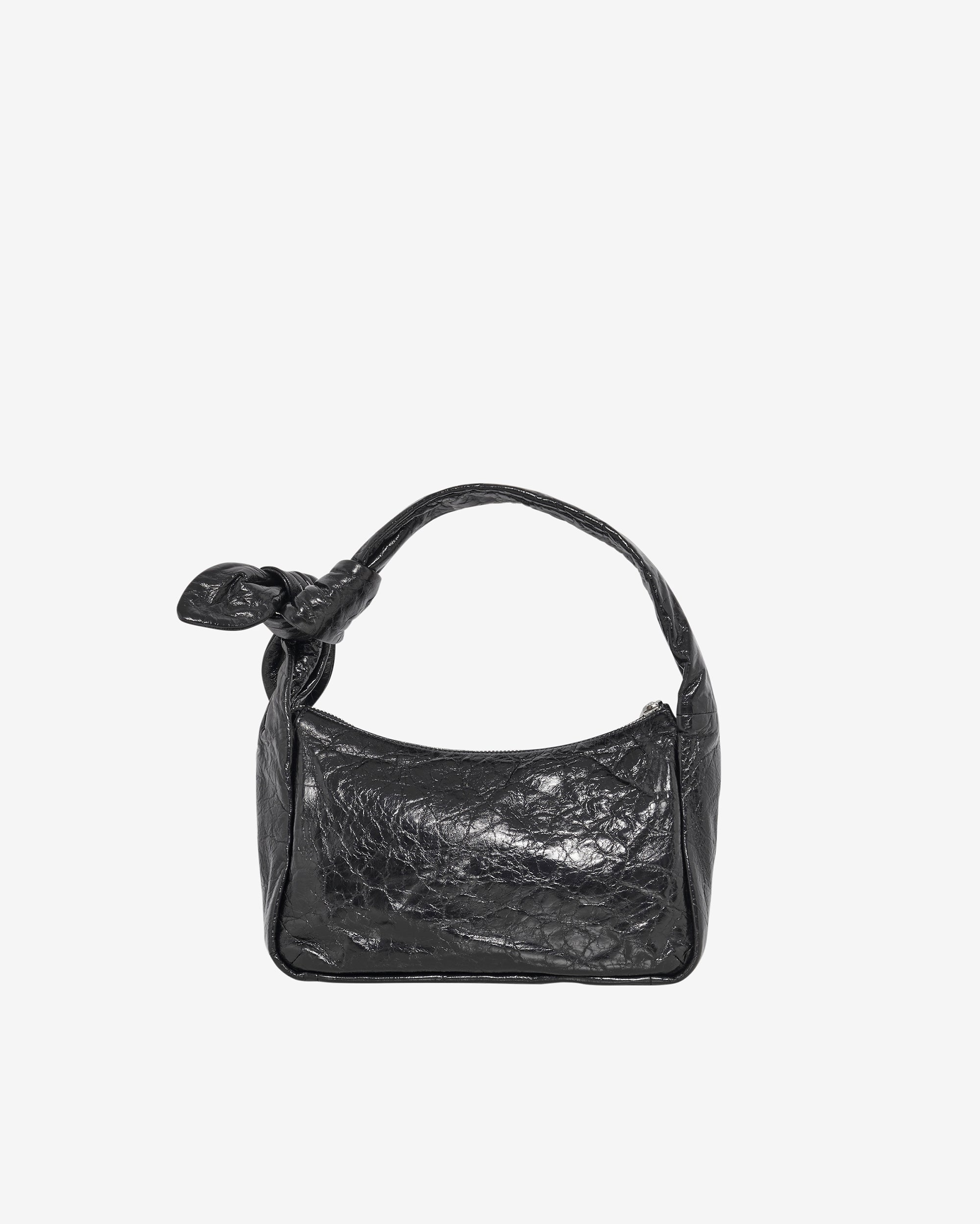 Noue Wrinkle leather clutch bag - Black