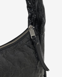 Noue Wrinkle leather clutch bag - Black