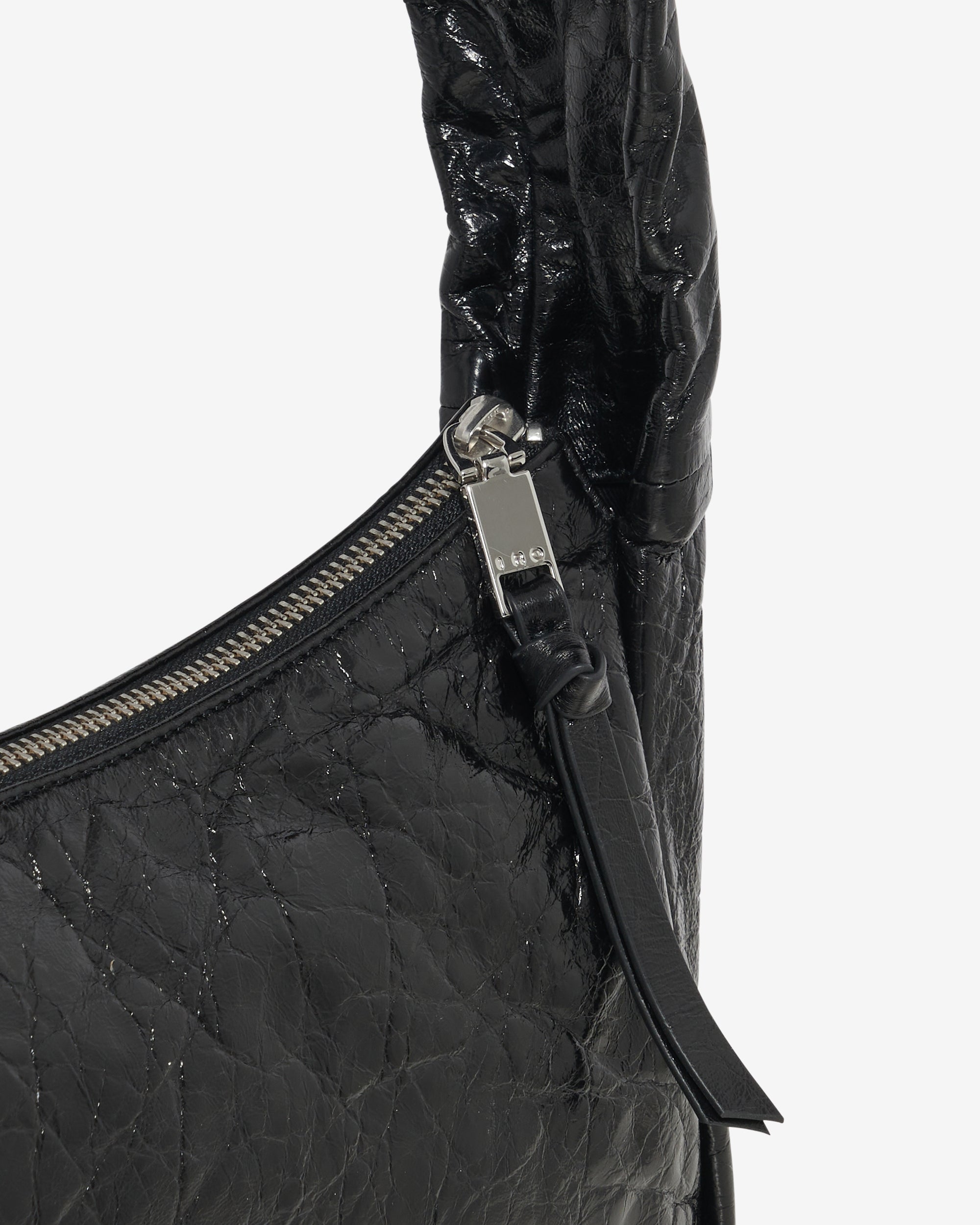Noue Wrinkle leather clutch bag - Black