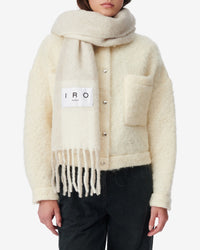 Auray alpaca scarf - White & Beige
