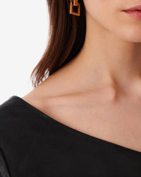 Square Pendant earrings - Gold