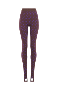 Moon Printed Jersey Leggings - Violet