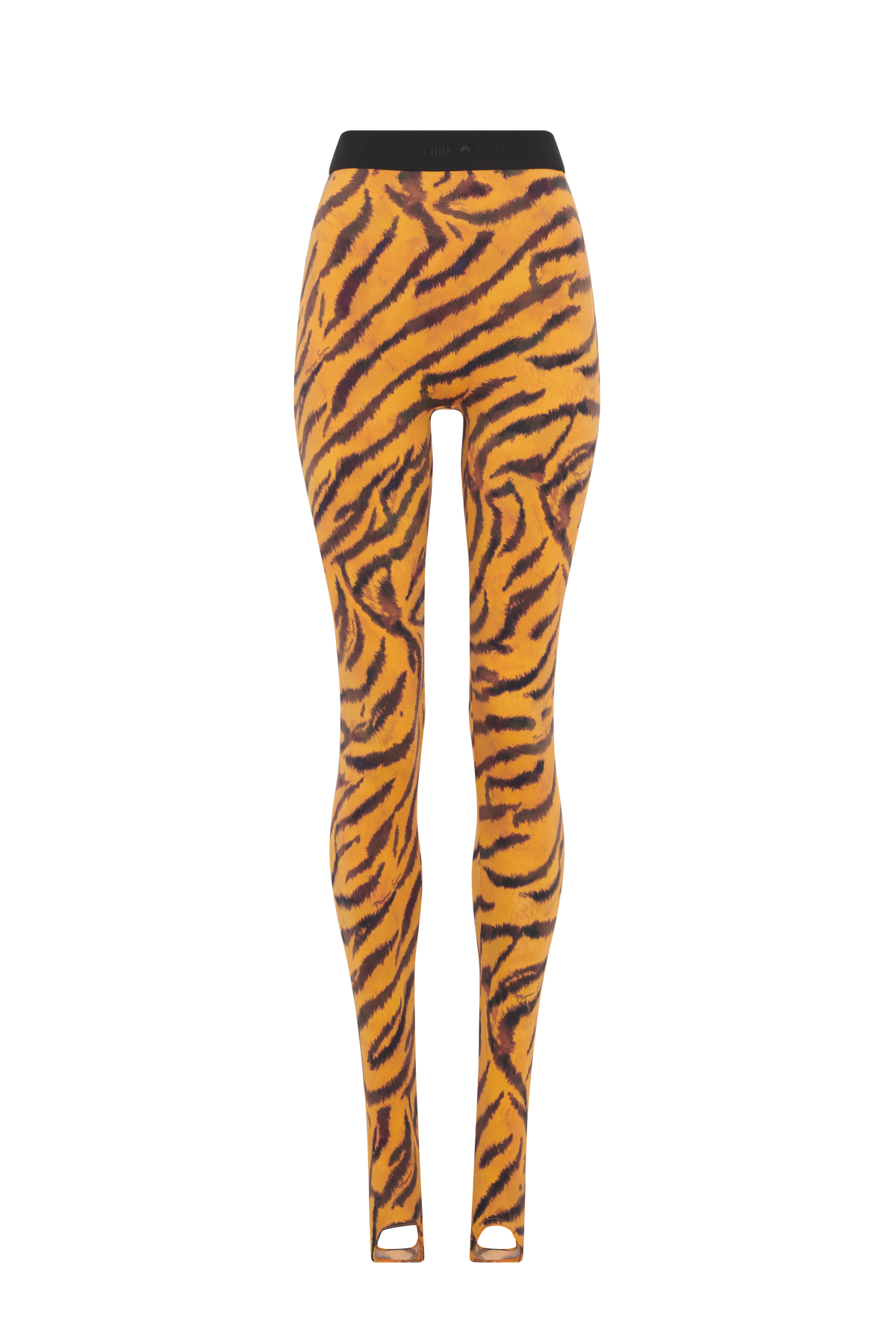 Tiger Printed Jersey Leggings - Orange