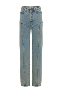 Pantalon flare Moon Laser en denim - Beige