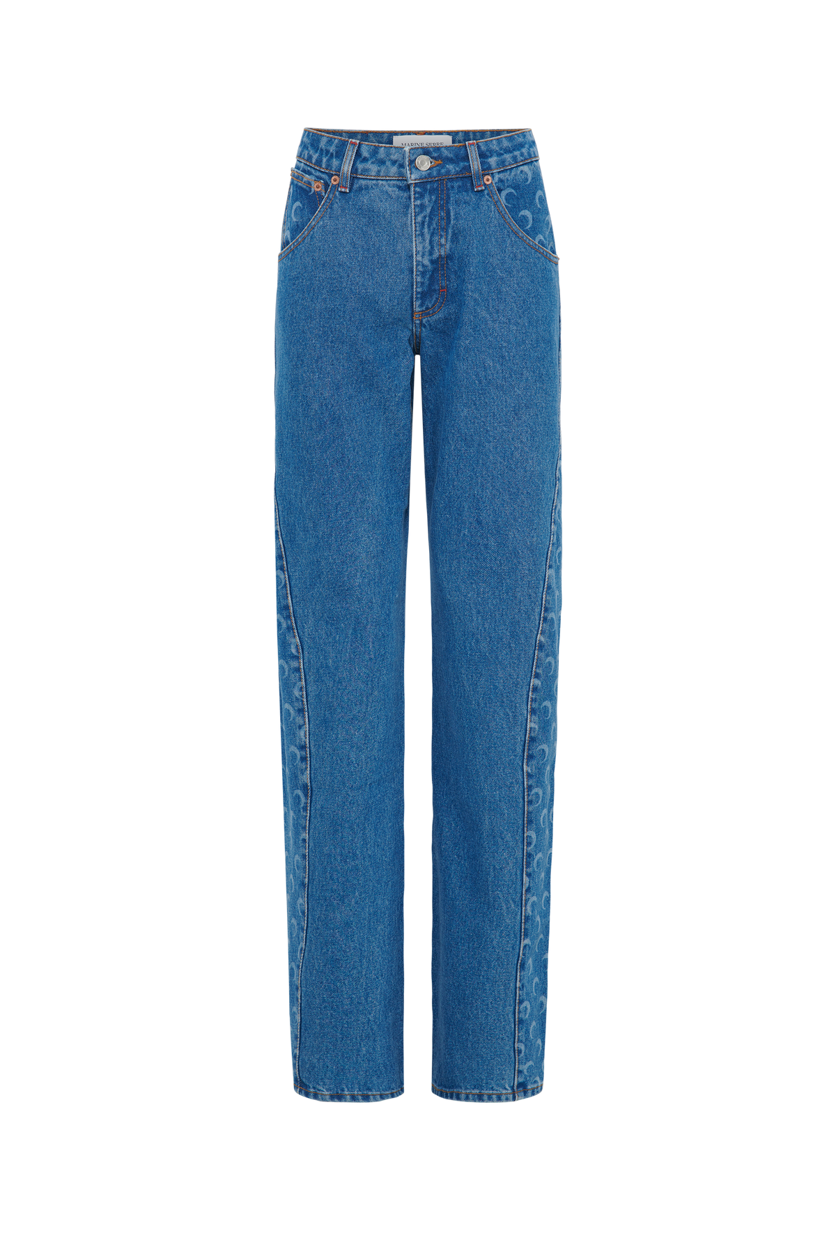 Moon Laser Denim Twisted Jeans - Bleu