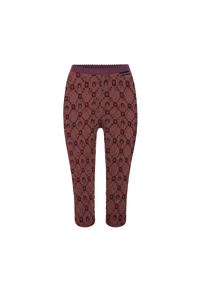 Moonogram Mesh Flock Capri Pants - Violet