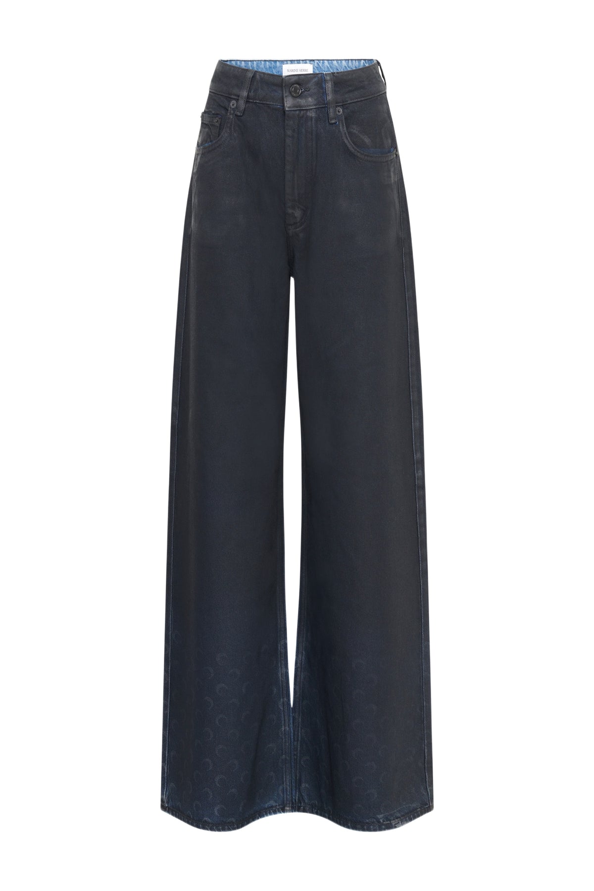 Pantalon flare taille haute Moon en denim - Noir