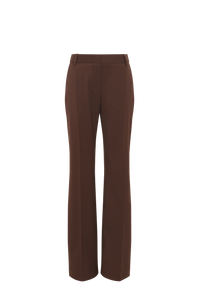 Virgin Wool Stretch Twill Trousers - Marron