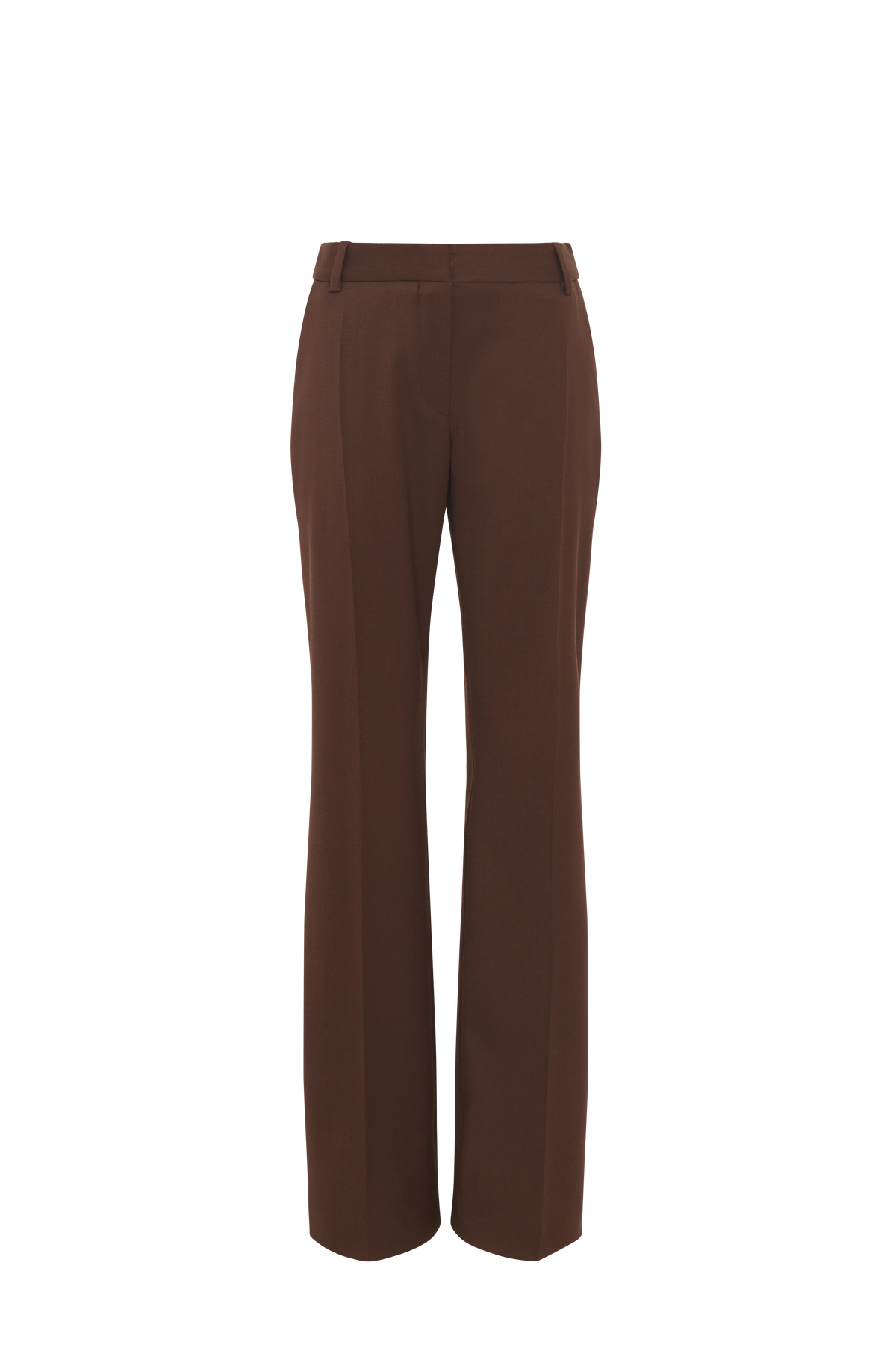 Virgin Wool Stretch Twill Trousers - Marron