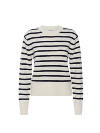 CASHMERE CLEAN CREWNAVY MULTI