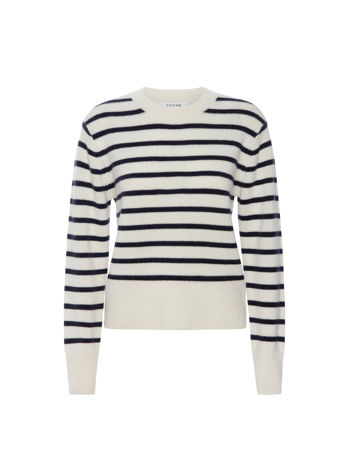 CASHMERE CLEAN CREWNAVY MULTI