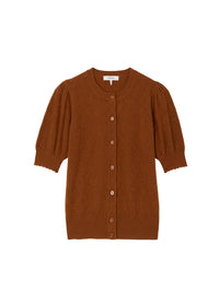 Cashmere cardigan - Chestnut