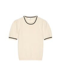 THE CASHMERE GATHERED SWEATERCREAM MULTI
