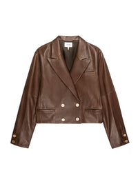 THE LEATHER TIMELESS JACKETCEDAR