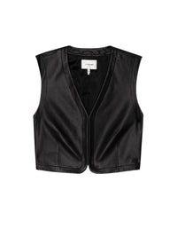 THE LEATHER VESTBLACK