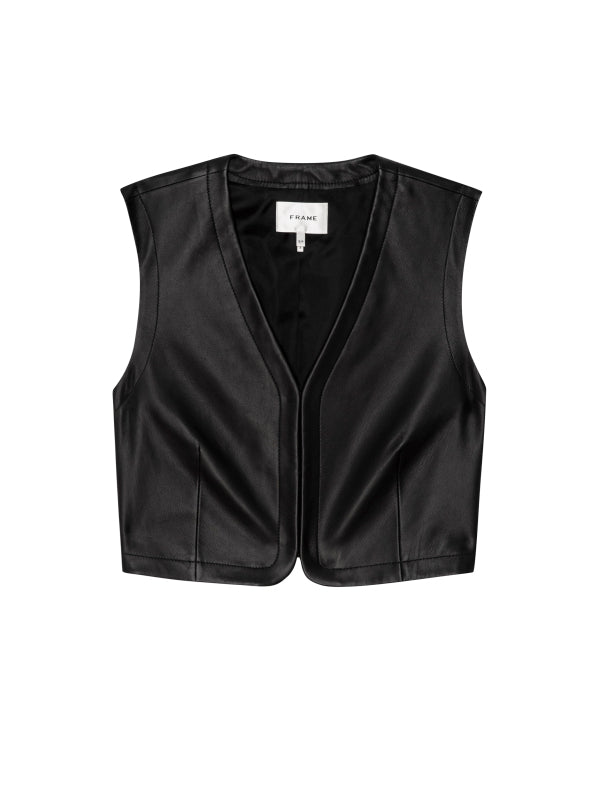 THE LEATHER VESTBLACK