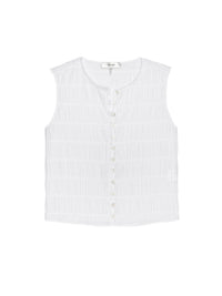 THE SMOCKED TANKWHITE