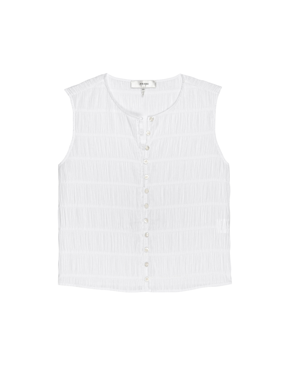 THE SMOCKED TANKWHITE