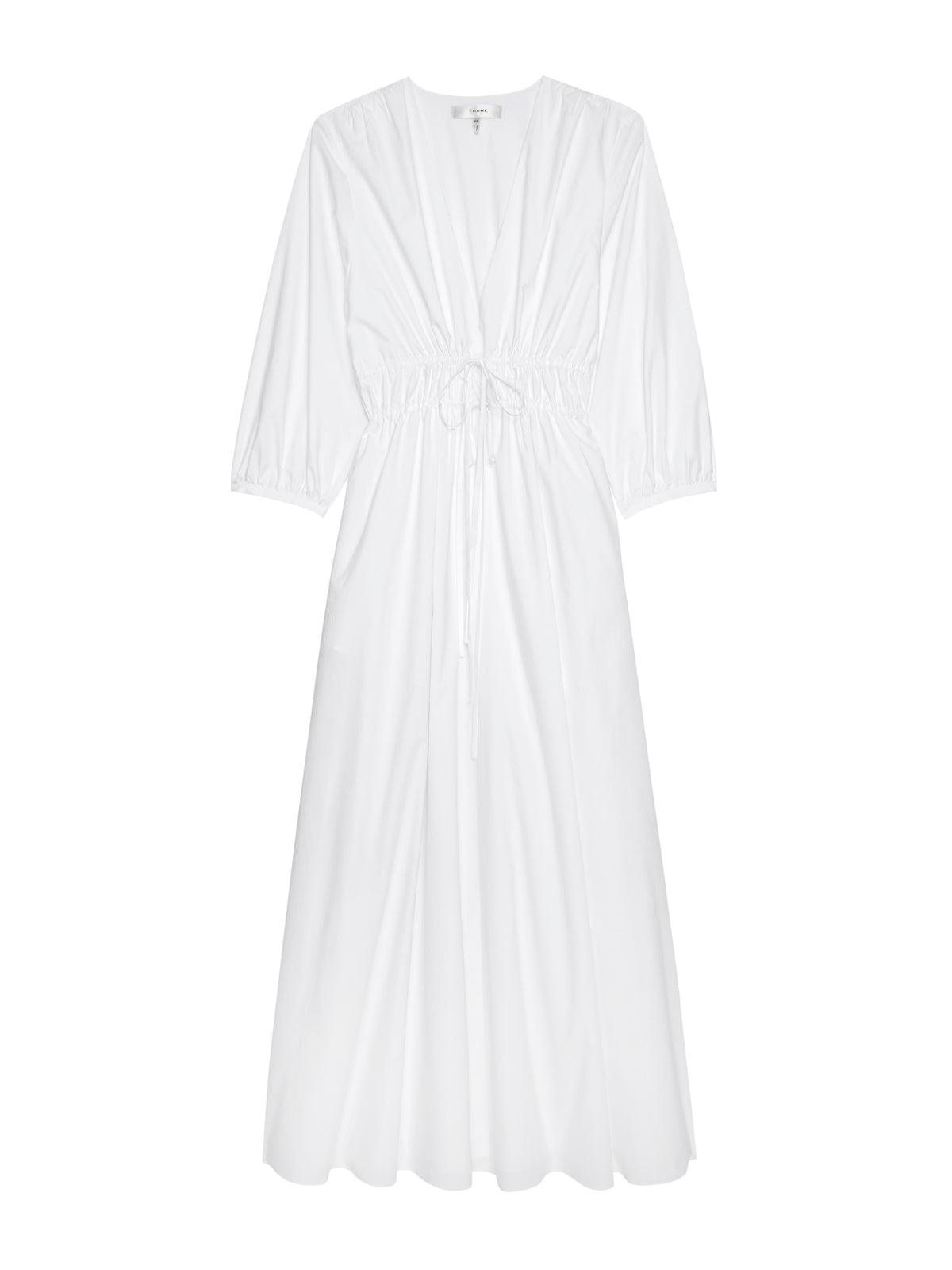 THE CINCHED DRESSWHITE