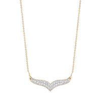 Collier Wise en or rose 18 carats avec diamants  - Blanc