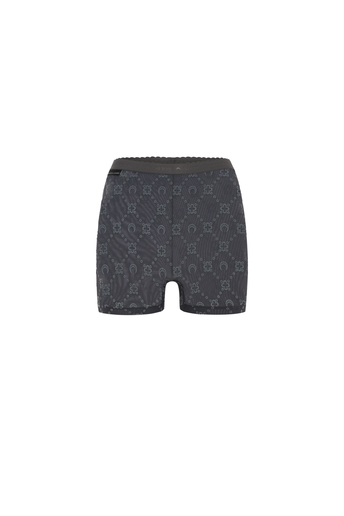 Recycled Mesh Flock Mini Shorts - Gris