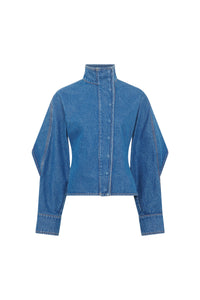 Chemise à manches longues Moon Laser en denim - Bleu
