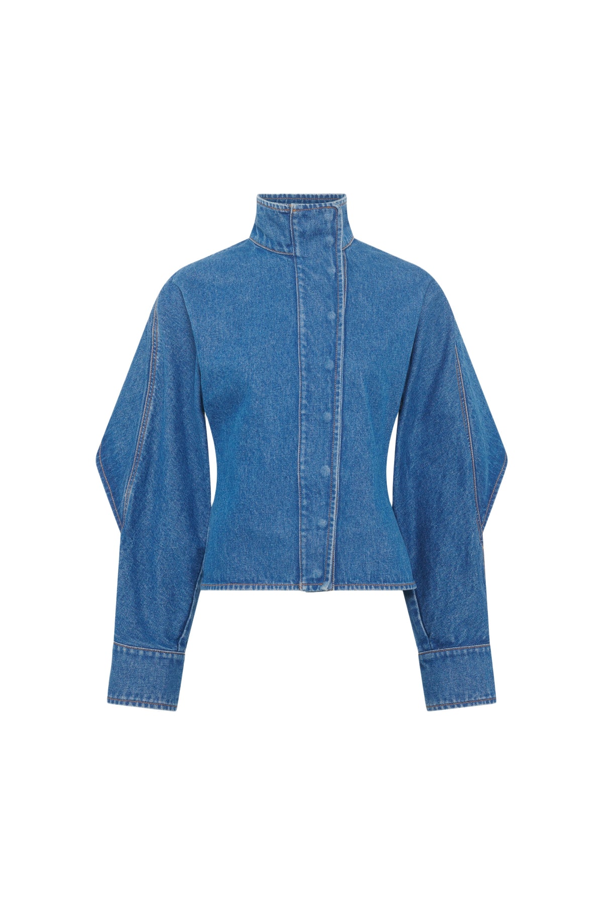 Chemise à manches longues Moon Laser en denim - Bleu