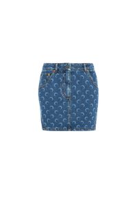 Moon Laser Denim Mini Skirt - Bleu