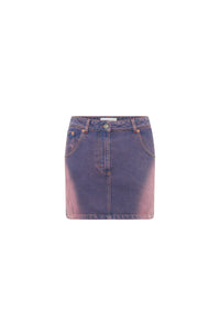 Jupe courte Moon en denim - Lavender