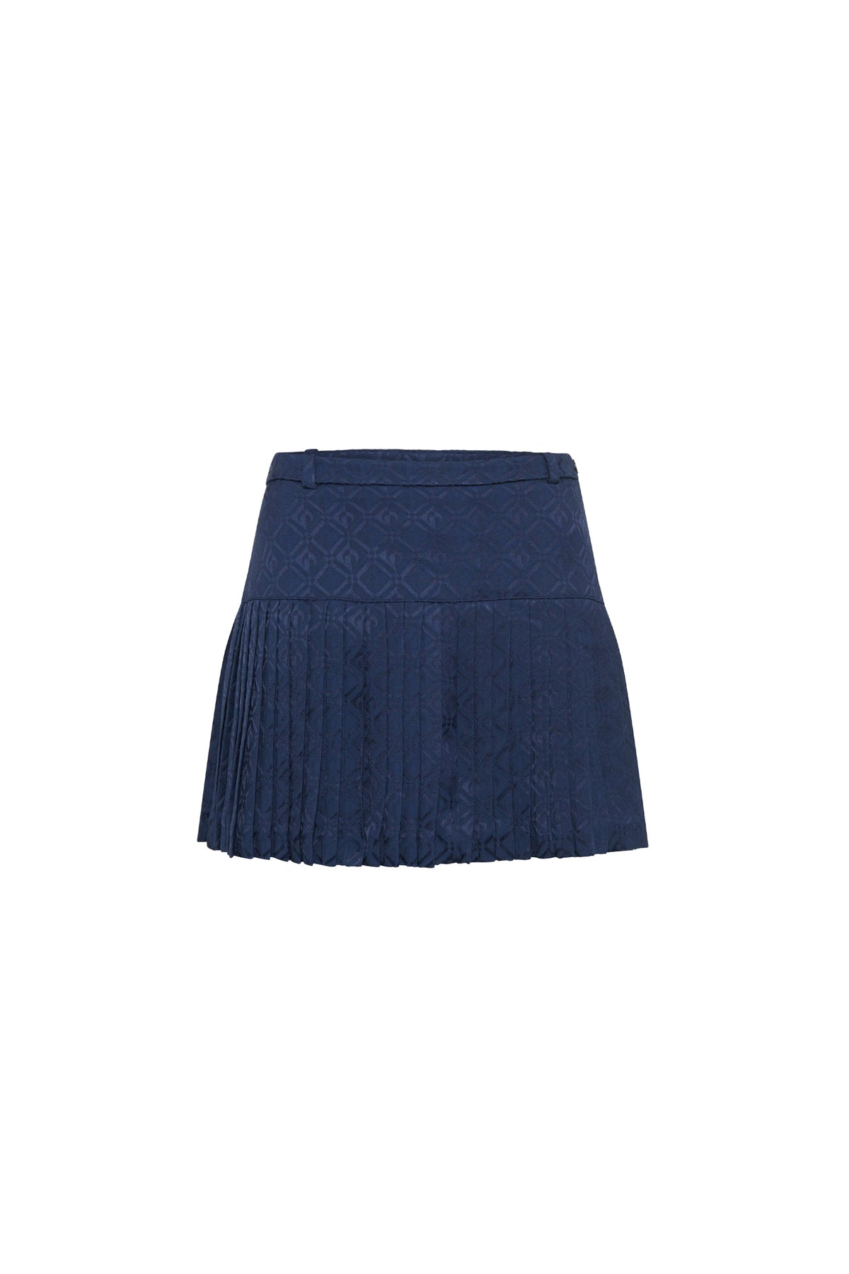 Jupe Moon plissée en jacquard - Navy