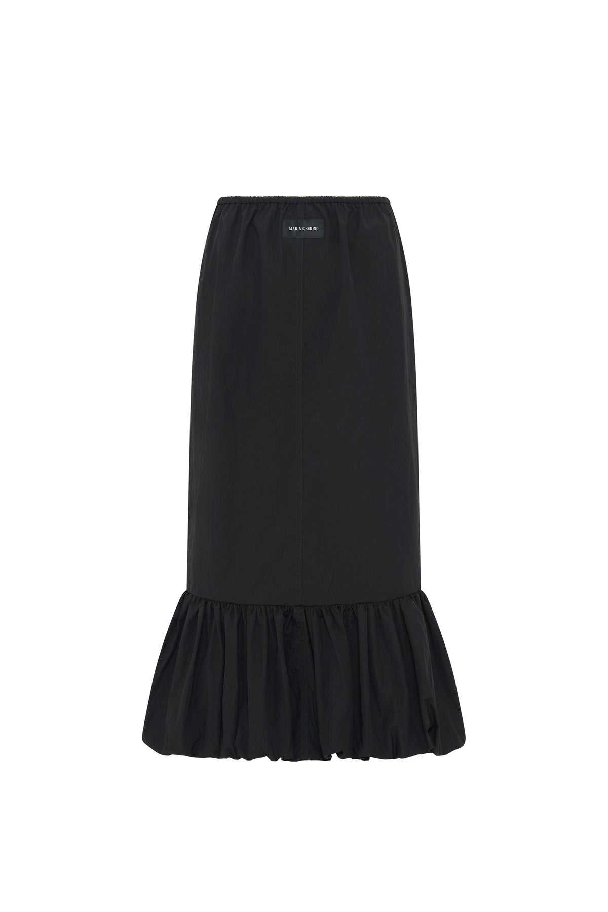 Jupe midi bubble en nylon - Black
