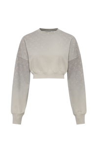 Moon Logo Fleece Cropped Sweatshirt - Gris