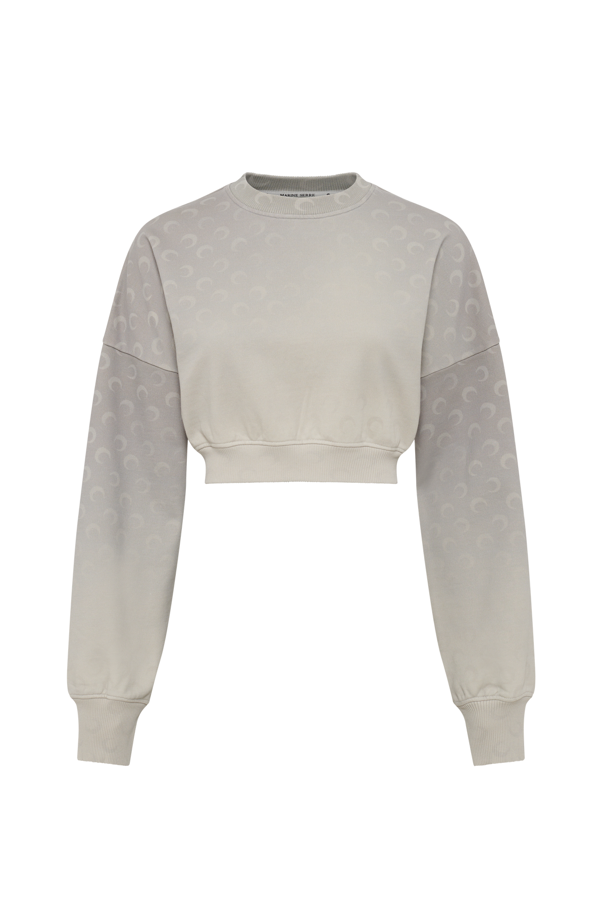 Moon Logo Fleece Cropped Sweatshirt - Gris