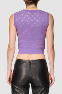 Moon Logo Knit Vest - Violet