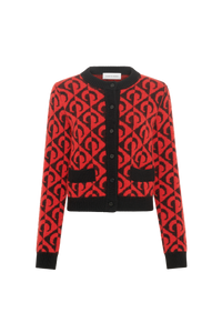 Moon Lozenge Knit Cardigan - Multicolore