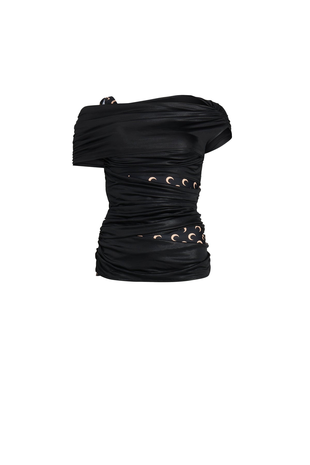 Top drapé en jersey - Black