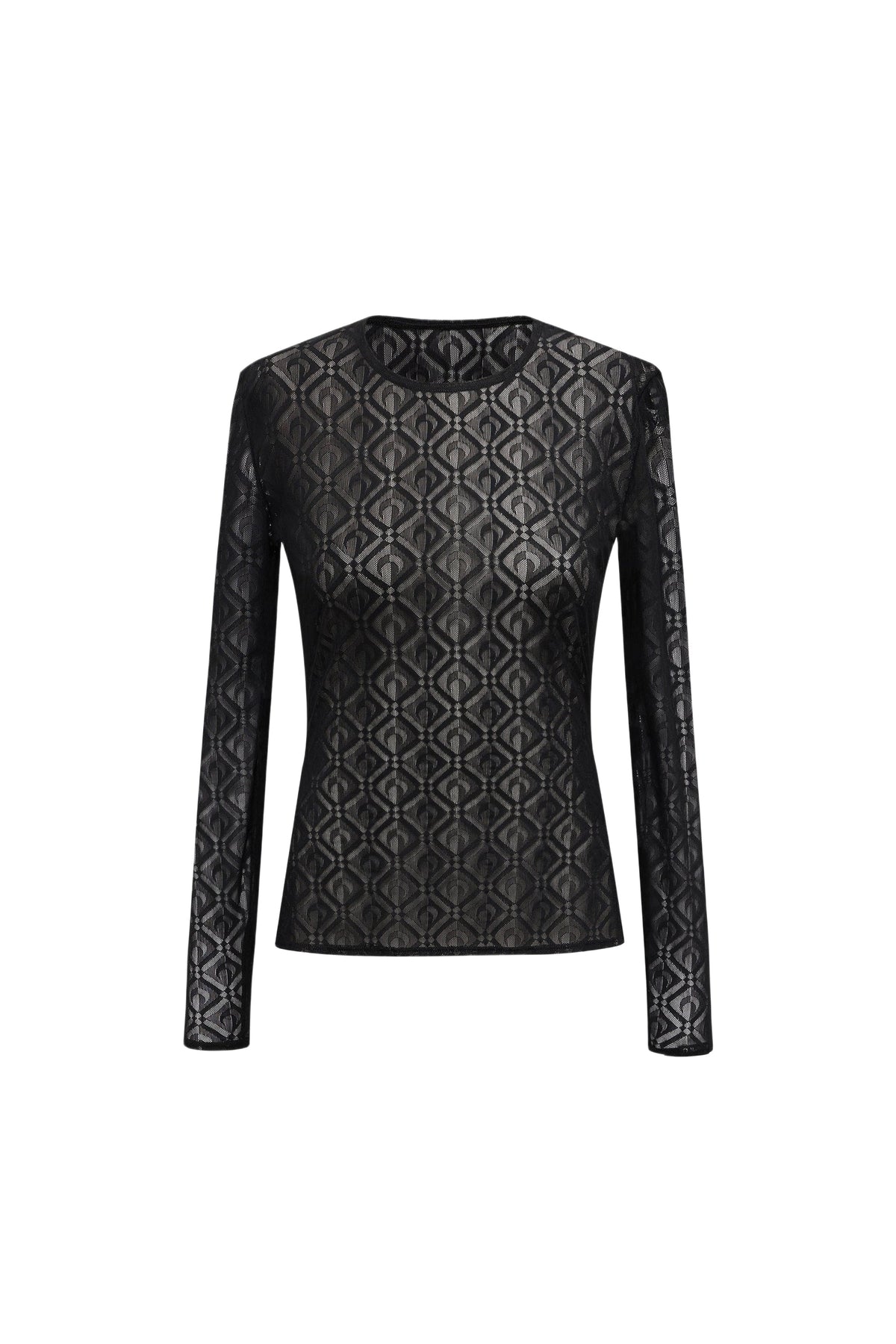 Top seconde peau Moon en laine mélangée - Black
