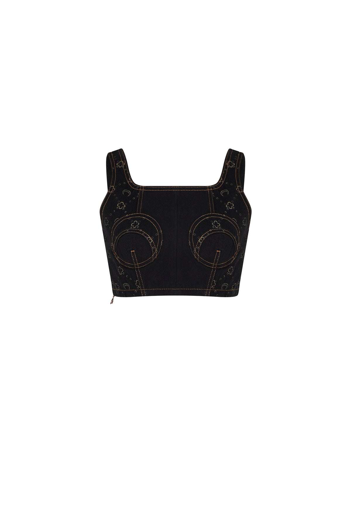 Bustier en denim Upcyclé - Black