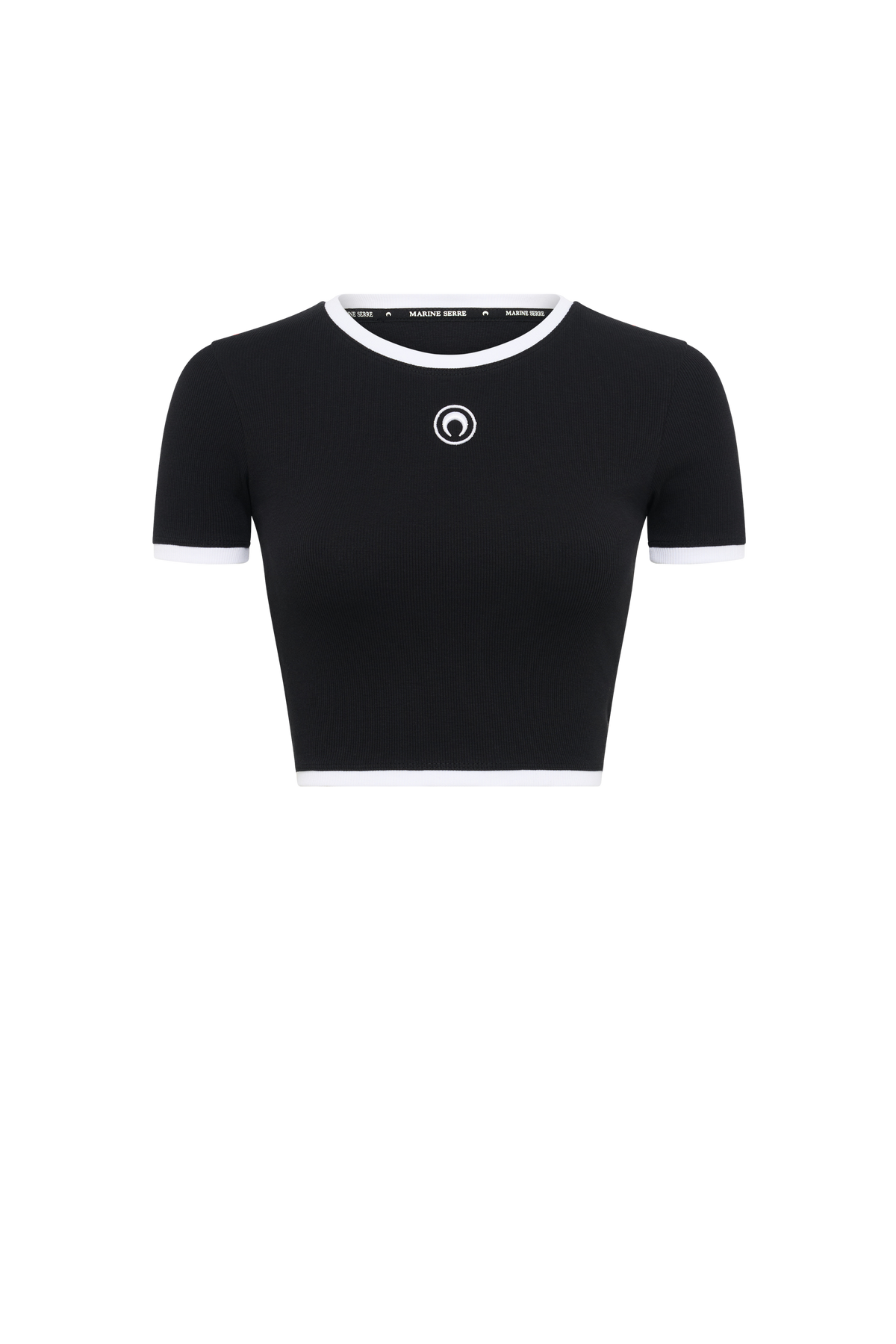 Moon Logo Jersey Cropped Top - Noir