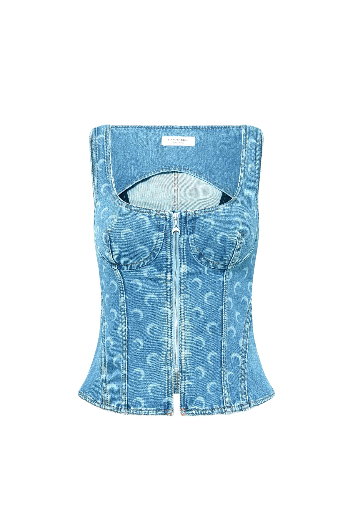 Top corset Moon Laser en denim - Bllight Blue