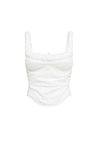 Top en coton Upcyclé - White