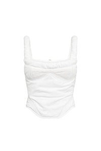 Top en coton Upcyclé - White